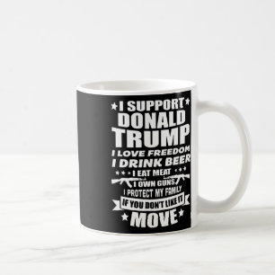 Support Donald Trump I Kärlek Freedom I Drink Beer Kaffemugg