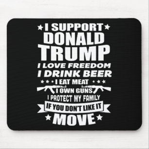 Support Donald Trump I Kärlek Freedom I Drink Beer Musmatta