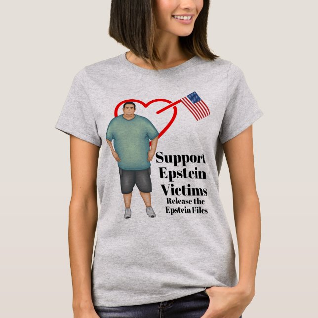 Support Epstein Victims T-Shirt (Framsida)