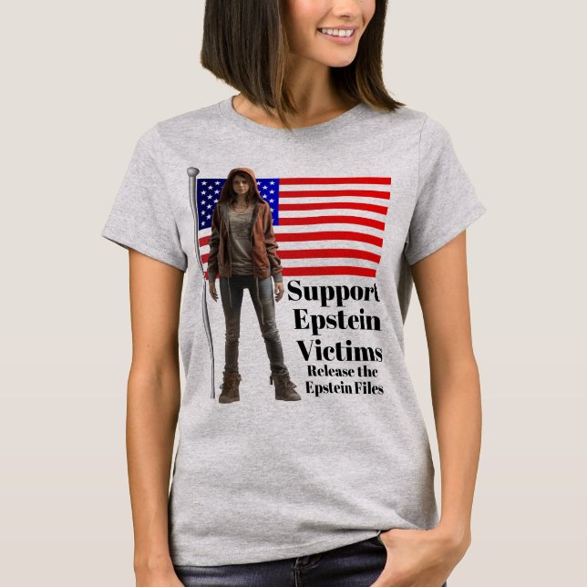 Support Epstein Victims T-Shirt (Framsida)
