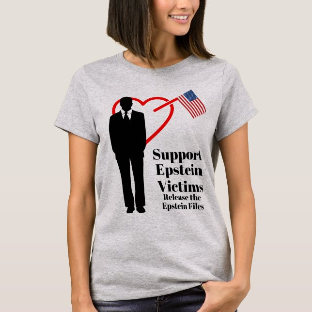 Support Epstein Victims T-Shirt (Framsida)