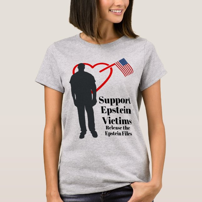Support Epstein Victims T-Shirt (Framsida)