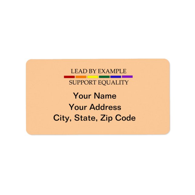 Support Equality Address Label Lakan Adressetikett (Framsidan)