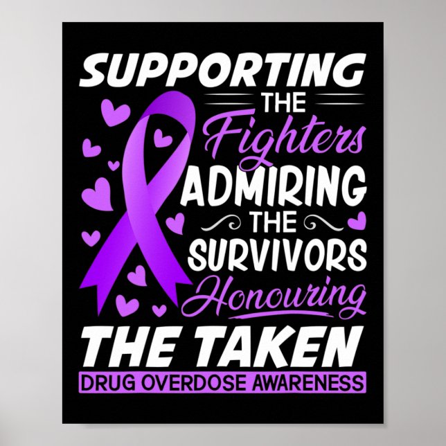 Support Fighters Honoring Taken Overdose Awarenes Poster (Framsidan)