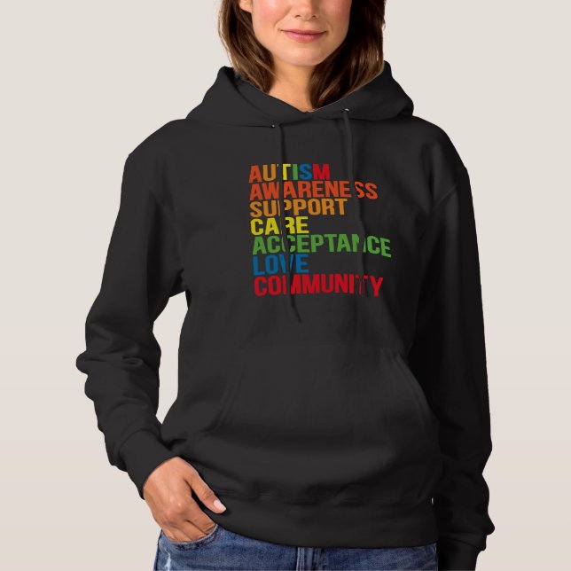 Support för autism - medvetandegörande t shirt (Framsida)