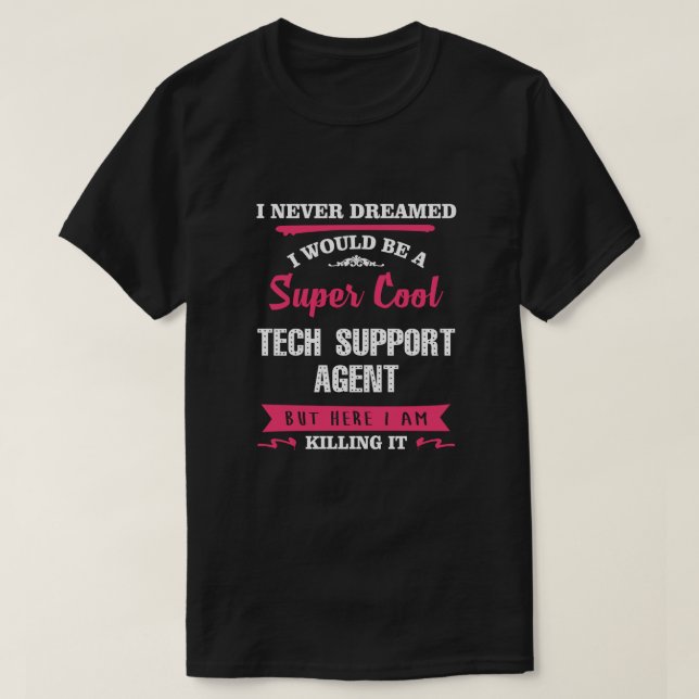 Support för Coola Tech Agent T Shirt (Design framsida)