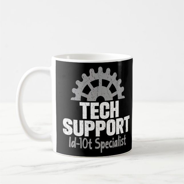Support för datateknologi, ID 10t - specialisthjäl Kaffemugg (Vänster)
