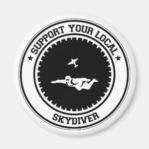 Support för din lokala Skydiver Magnet