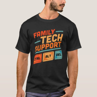 Support för familjeteknologi Ctrl Alt Del Ctrl Alt T Shirt
