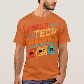 Support för familjeteknologi Ctrl Alt Del Ctrl Alt T Shirt