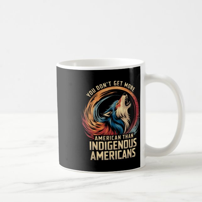 Support för inhemska amerikaner mot trump_1 kaffemugg (Höger)