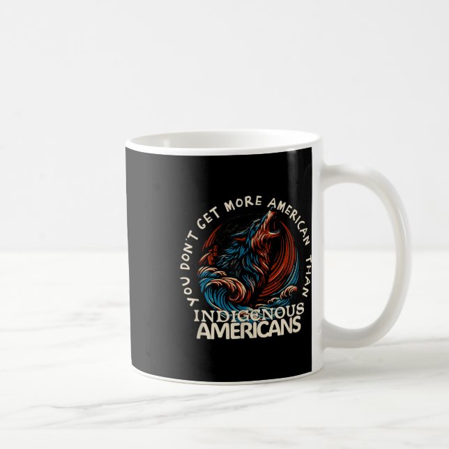Support för inhemska amerikaner mot trump_2 kaffemugg (Höger)