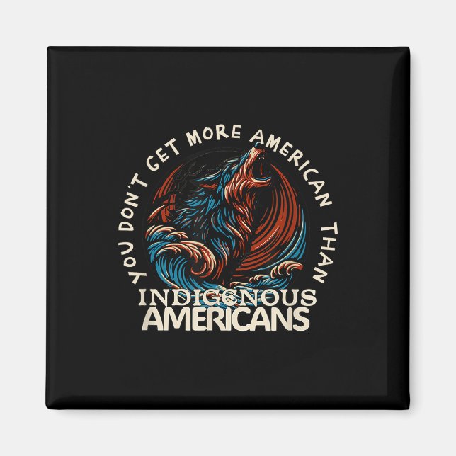 Support för inhemska amerikaner mot trump_2 magnet (Framsidan)