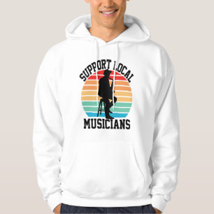 Support för lokala musiker för Music Älskare Hoodie