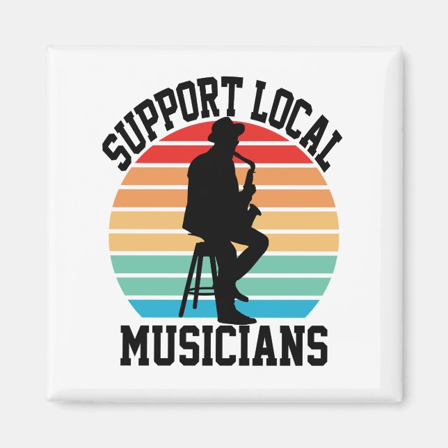 Support för lokala musiker för Music Älskare Magnet (Framsidan)
