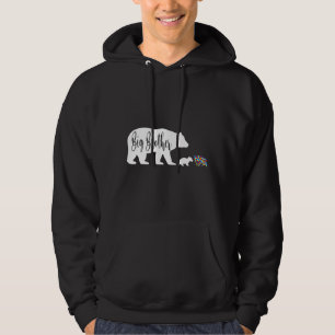 Support för ökad medvetenhet om stativ för brödrab hoodie