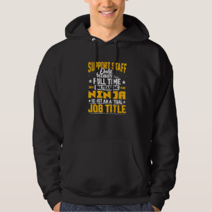 Support för personalens titel Support för medarbet Hoodie