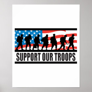 Support för våra Flagga Poster