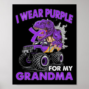 Support Grandma Pancreatic Cancer Monster Lastbil Poster