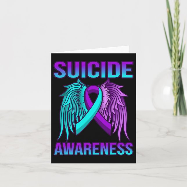 Support Graphics för Cute Suicide Awareness Vingar Kort (Framsida)