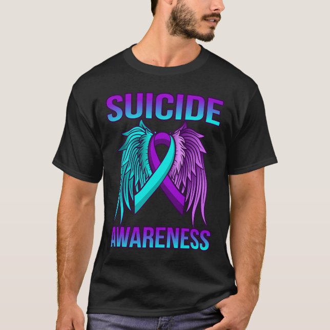 Support Graphics för Cute Suicide Awareness Vingar T Shirt (Framsida)