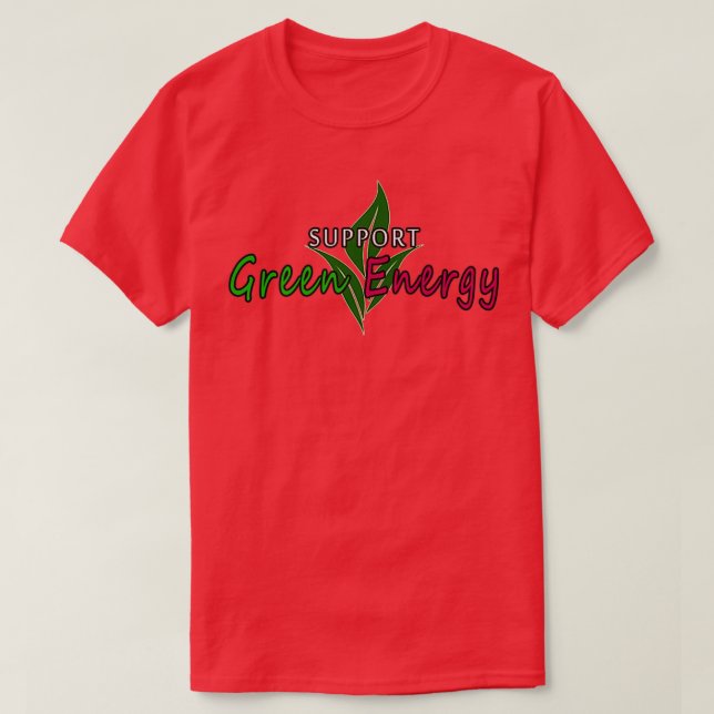 Support Grönt Energy T Shirt (Design framsida)