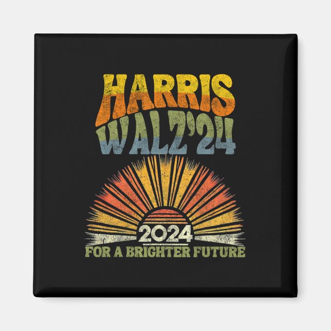 Support Harris Waltz 2024 Harris Waltz för en brig Magnet (Framsidan)