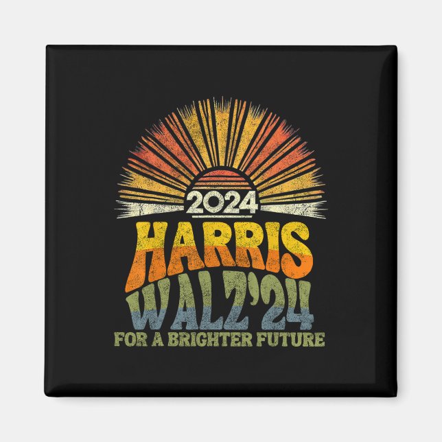 Support Harris Waltz 2024 Harris Waltz för en brig Magnet (Framsidan)