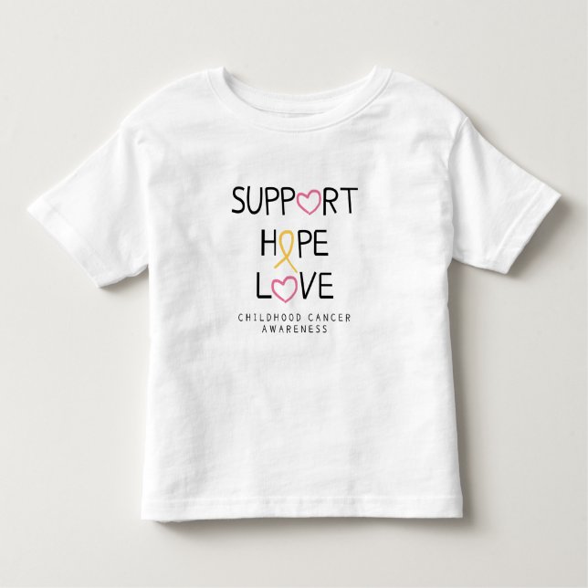 support.hope.kärlek barndomscancer ToddlerT-Shirt T Shirt (Framsida)