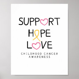 support.hope.kärlek. Poster och utskrifter av canc