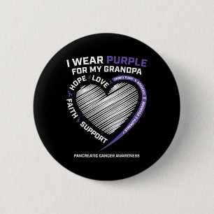 Support I Bära Lila Grandpa Pancreatic Cancw Aw Knapp