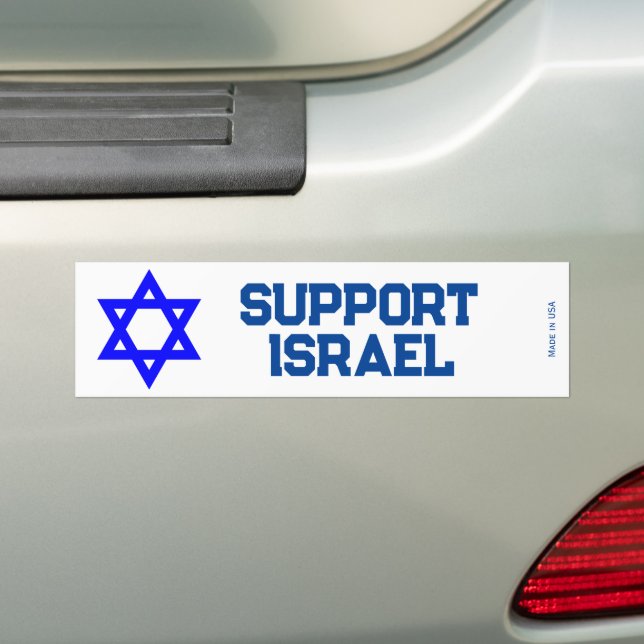Support Israel Bumper Sticker Bildekal (På Bil)