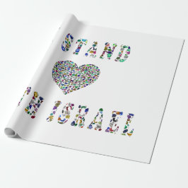 Support Israel - Gemstone Lettering Design Presentpapper