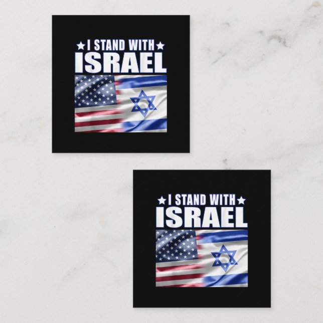 Support Israel I Stand with Israel  Anteckningskort (Fram/baksida)
