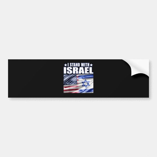 Support Israel I Stand with Israel  Bildekal (Framsidan)
