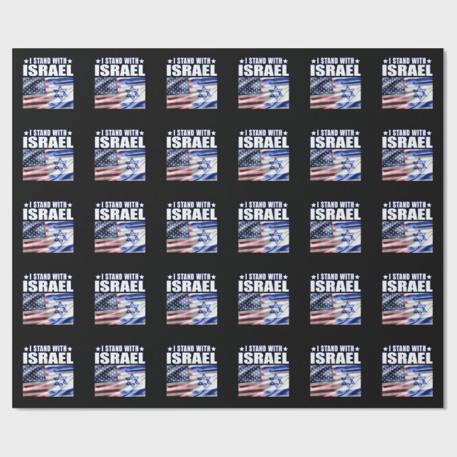 Support Israel I Stand with Israel  Presentpapper (Platt)