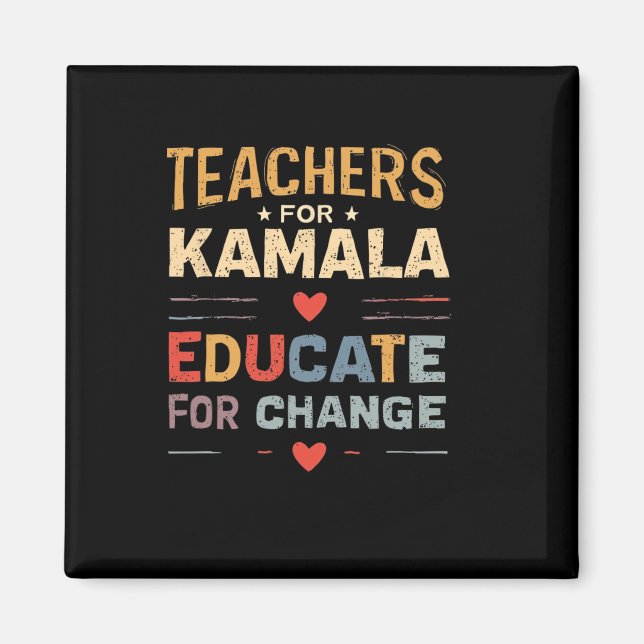 Support Kamala Harris Education Teacher Harris Magnet (Framsidan)
