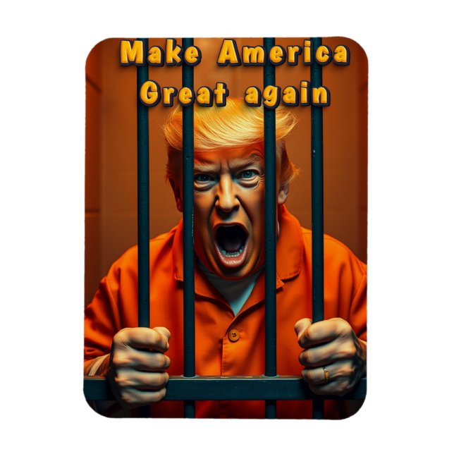 Support Kamala Walz Justice Trump Funny Satire Magnet (Vertikal)