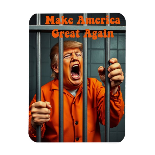 Support Kamala Walz Justice Trump Funny Satire Magnet (Vertikal)