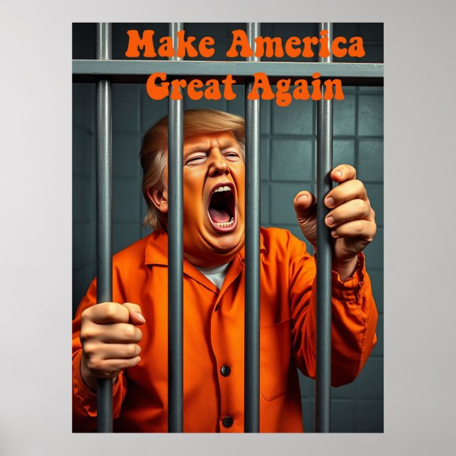 Support Kamala Walz Justice Trump Funny Satire Poster (Framsidan)