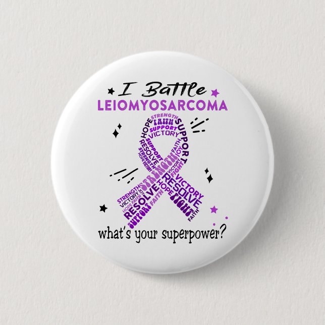 Support Leiomyosarcoma Warrior Gifts Knapp (Framsida)
