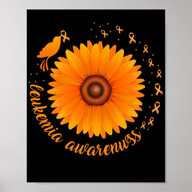 Support Leukemia Awareness SunBlommor Poster (Framsidan)