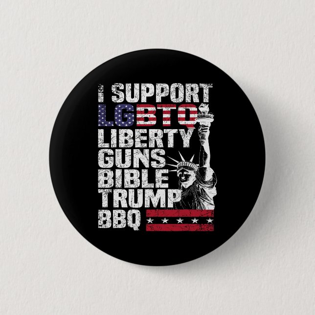 Support Lgbtq Liberty Guns Bible Trump Bbq Knapp (Framsida)