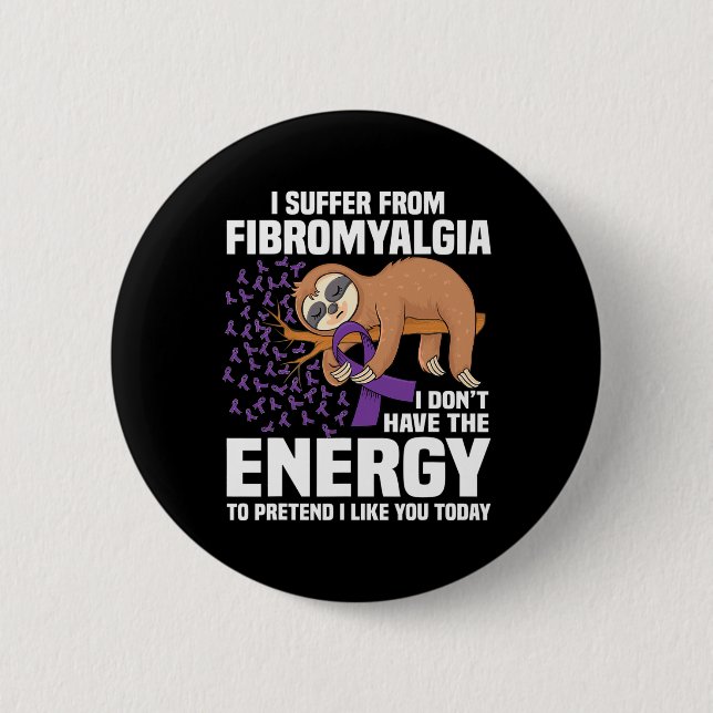 Support Lila Ribbon Warrior Fibromyalgia Awarene Knapp (Framsida)