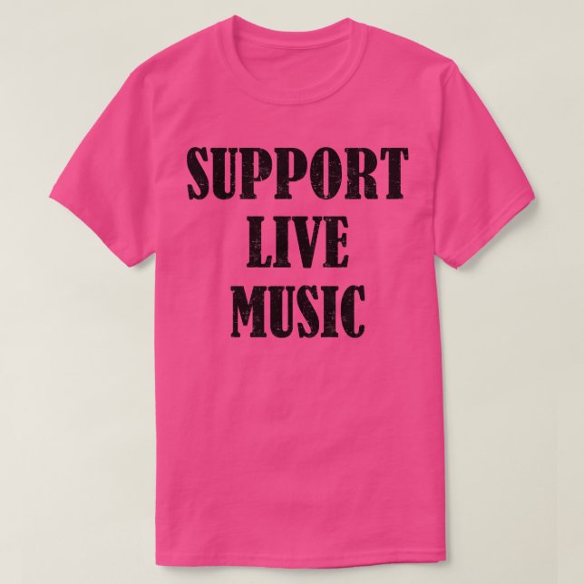 Support Live Music-konsert T Shirt (Design framsida)