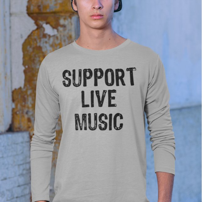 Support Live Music, Live Band Live-konsert T Shirt (Skapare uppladdad)