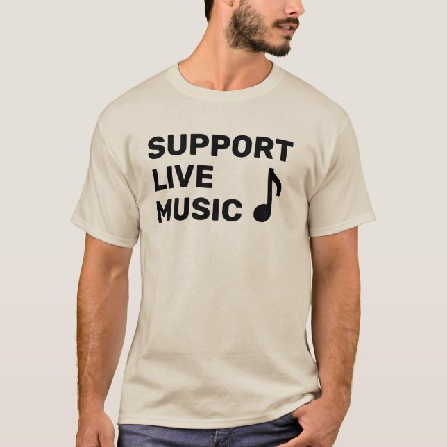 Support Live Music T Shirt (Framsida)
