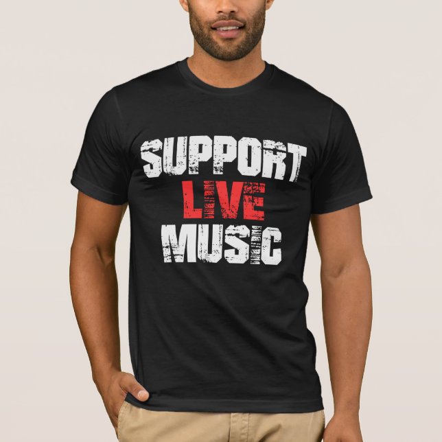 Support Live Music T Shirt (Framsida)
