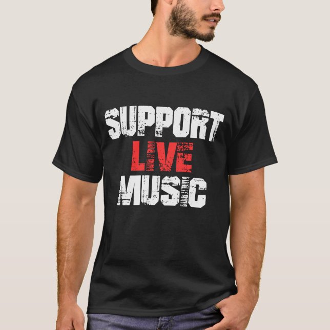 Support Live Music T Shirt (Framsida)