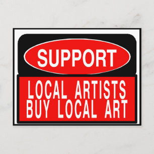 Support Local Artists, köp local art Fig Street Vykort